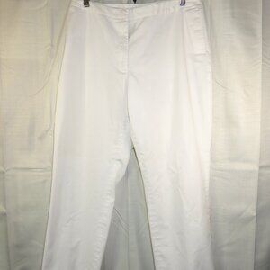 Lands’ End Straight Leg White Women’s Pants Size 12 32 x 28 inches